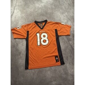 NFL Players Denver Broncos Peyton Manning #18 NFL Football Jersey Orange L